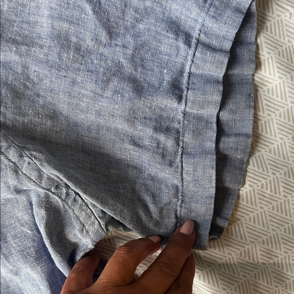 UNTUCKit Men's Light Blue linen  Casual Button Down Shirt - Picture 5 of 8